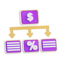 3d illustration of financial mechanism hierarchy png