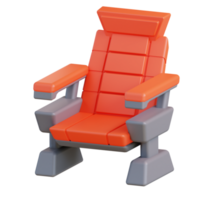 3d illustration cinéma chaise png