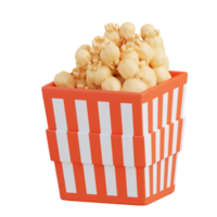 3d illustrazione Popcorn png