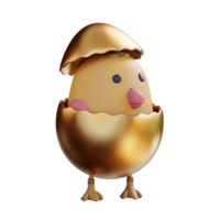 3d ilustración de huevos eclosión polluelos png