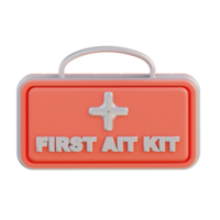 3d illustration first aid bag png