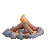 3d illustration of bonfire png