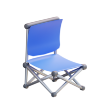 3d illustration de camping pliant chaise png