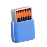 3d illustration of matchstick png