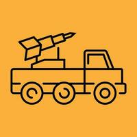 War military transport outline vector icon. Thin line black military transport icon, flat vector simple element illustration from editable army concept