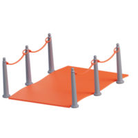 3d illustration cinéma rouge tapis png