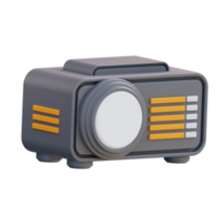 3d illustration movie projector png