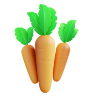 3d Illustration of carrot vegetable png