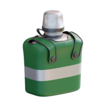 3d illustration of camping water bottle png