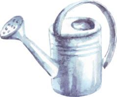 Watering can. Watercolor clipart png