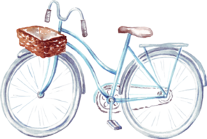 Bicycle. Watercolor clipart png