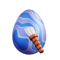 3d Illustration of painting an egg png