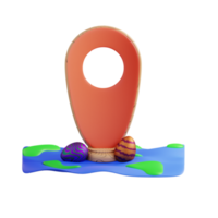 3d illustratie Pasen ei plaats png