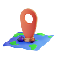 3d illustratie Pasen ei plaats png