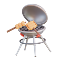 3d illustrazione barbecue griglia png