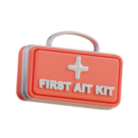 3d illustration first aid bag png