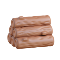 3d Illustration of pile of firewood png