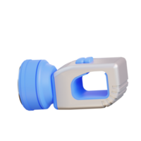 3d illustration of big flashlight png