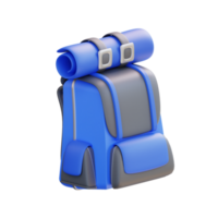 3d illustration of camping backpack png