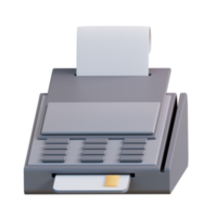 3d illustratie van Geldautomaat machine png