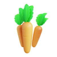 3d illustration de carotte légume png