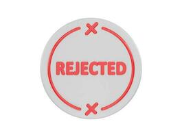 rejection icon 3d rendering vector illustration