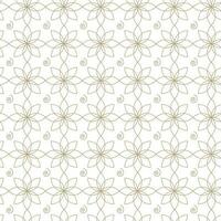 Modern vector seamless illustration. Linear gold pattern on a white background. Ornamental pattern for leaflets, printing, wallpaper, backgrounds