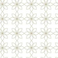 Modern vector seamless illustration. Linear gold pattern on a white background. Ornamental pattern for leaflets, printing, wallpaper, backgrounds