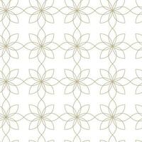 Modern vector seamless illustration. Linear gold pattern on a white background. Ornamental pattern for leaflets, printing, wallpaper, backgrounds