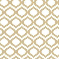 Abstract geometric gold pattern on a white background. Seamless linear illustrations in Arabic style. Stylish fractal texture. Vector drawing to fill the background, laser engraving and cutting.