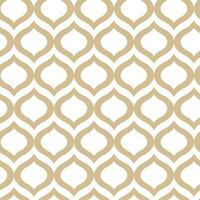 Abstract geometric gold pattern on a white background. Seamless linear illustrations in Arabic style. Stylish fractal texture. Vector drawing to fill the background, laser engraving and cutting.