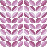 Modern minimalistic  geometric seamless pattern, rounded shapes, leaves in pink color scheme on a white background vector