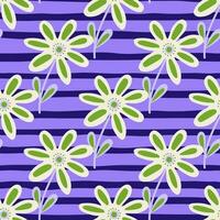 Hand drawn floral wallpaper. Cute flower seamless pattern. Naive art style. vector