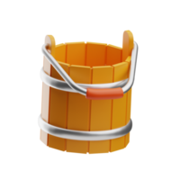 farming object bucket illustration 3d png