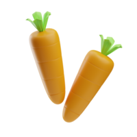 farming object carrots illustration 3d png