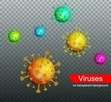 virus célula 3d realista vector ilustración