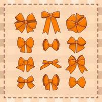 ribbon tie cute cartoon vector