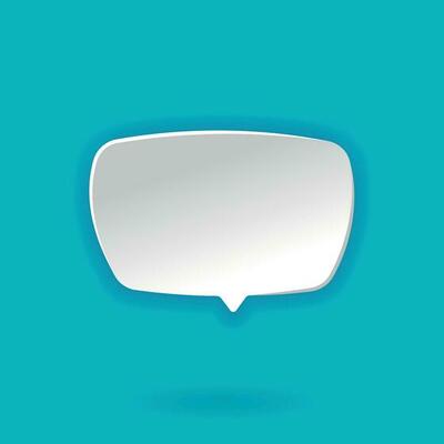3d white speech bubble. Square Speech bubble icon. 3d render. Network communication concept.  Isolated vector illustration