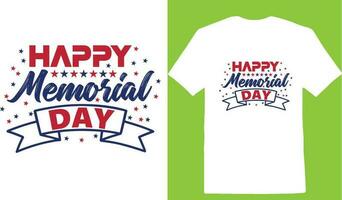 Happy Memorial Day T-shirt vector