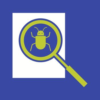 icono de vector de depuración