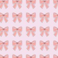 Seamless pattern with bows on a white background. Vector design for postcards, covers, wrapping.