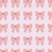 Seamless pattern with bows on a white background. Vector design for postcards, covers, wrapping.