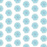 Floral pattern. Seamless pattern with blue delicate flowers on a white background. vector