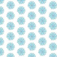 Floral pattern. Seamless pattern with blue delicate flowers on a white background. vector