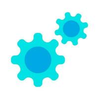 gear mechanic industry blue icon vector illustration