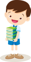 Back to school, happy Pupils children learning computer reading books concept png