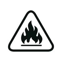 Flammable warning sign symbol vector