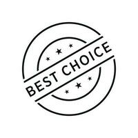 Best choice stamp icon vector illustration