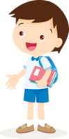 Back to school, happy Pupils children learning computer reading books concept png