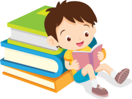 Back to school, happy Pupils children learning computer reading books concept png